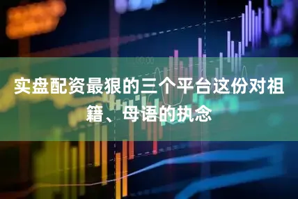 实盘配资最狠的三个平台这份对祖籍、母语的执念